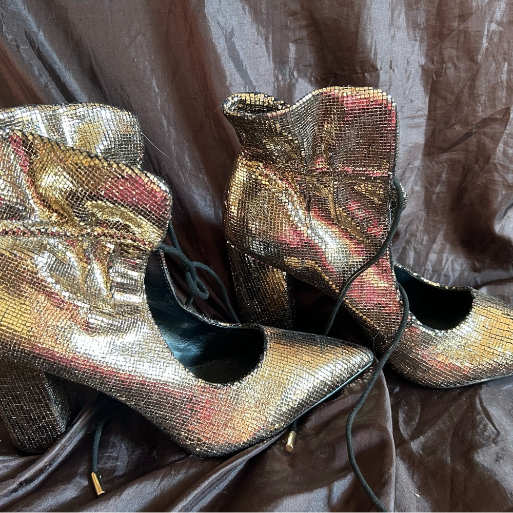 Katy Perry Frann Collections Metallic Heeled Boots
